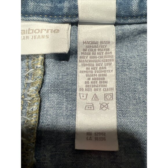 Vintage Liz Claiborne Y2K Denim Jean Skirt Size 12 A-Line Cottagecore - Picture 6 of 9